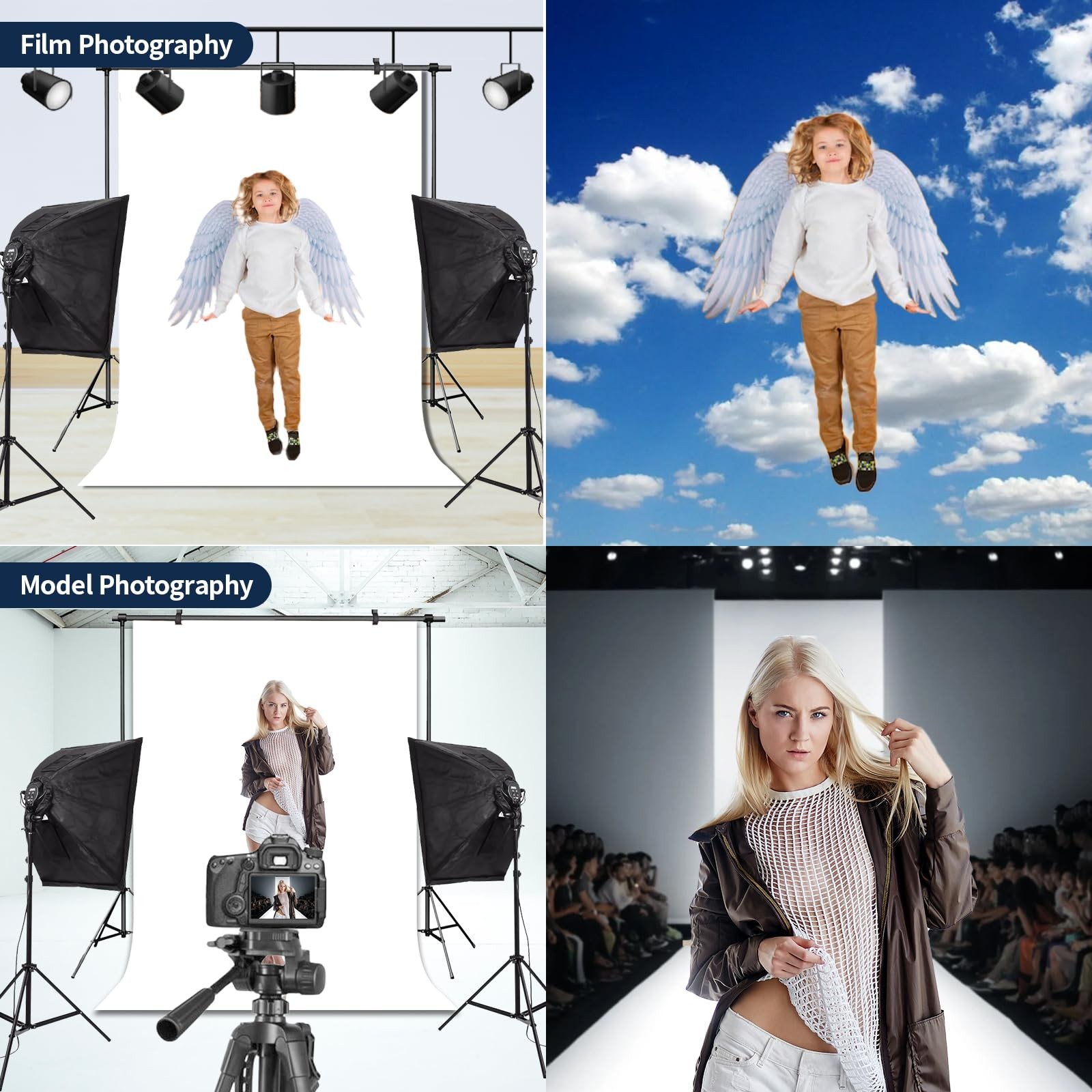 Pksoiil White Backdrop Background for Photography Photo Booth 5x7FT,