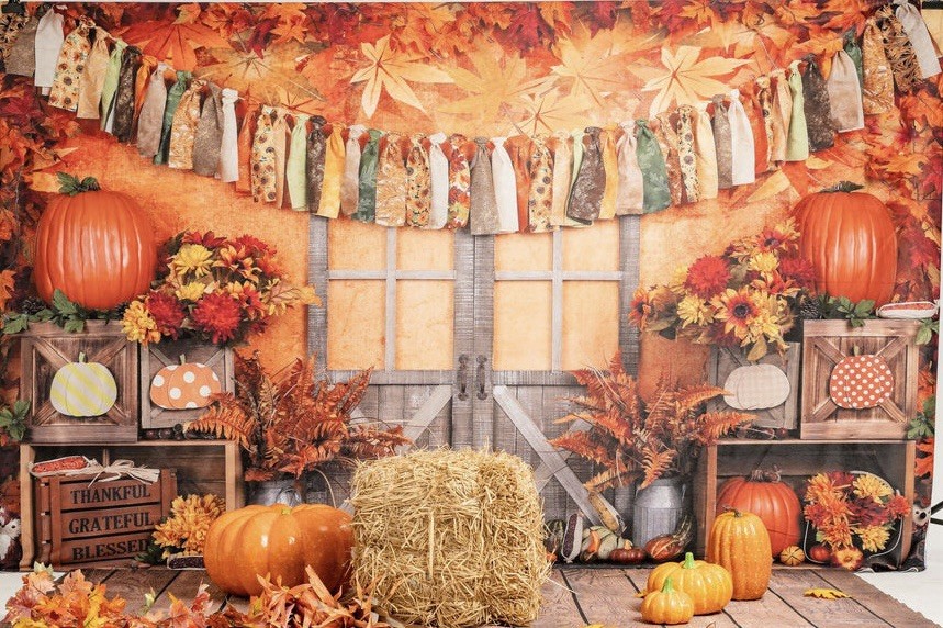 7×5 Kate Background thanksgiving Autumn Harvest