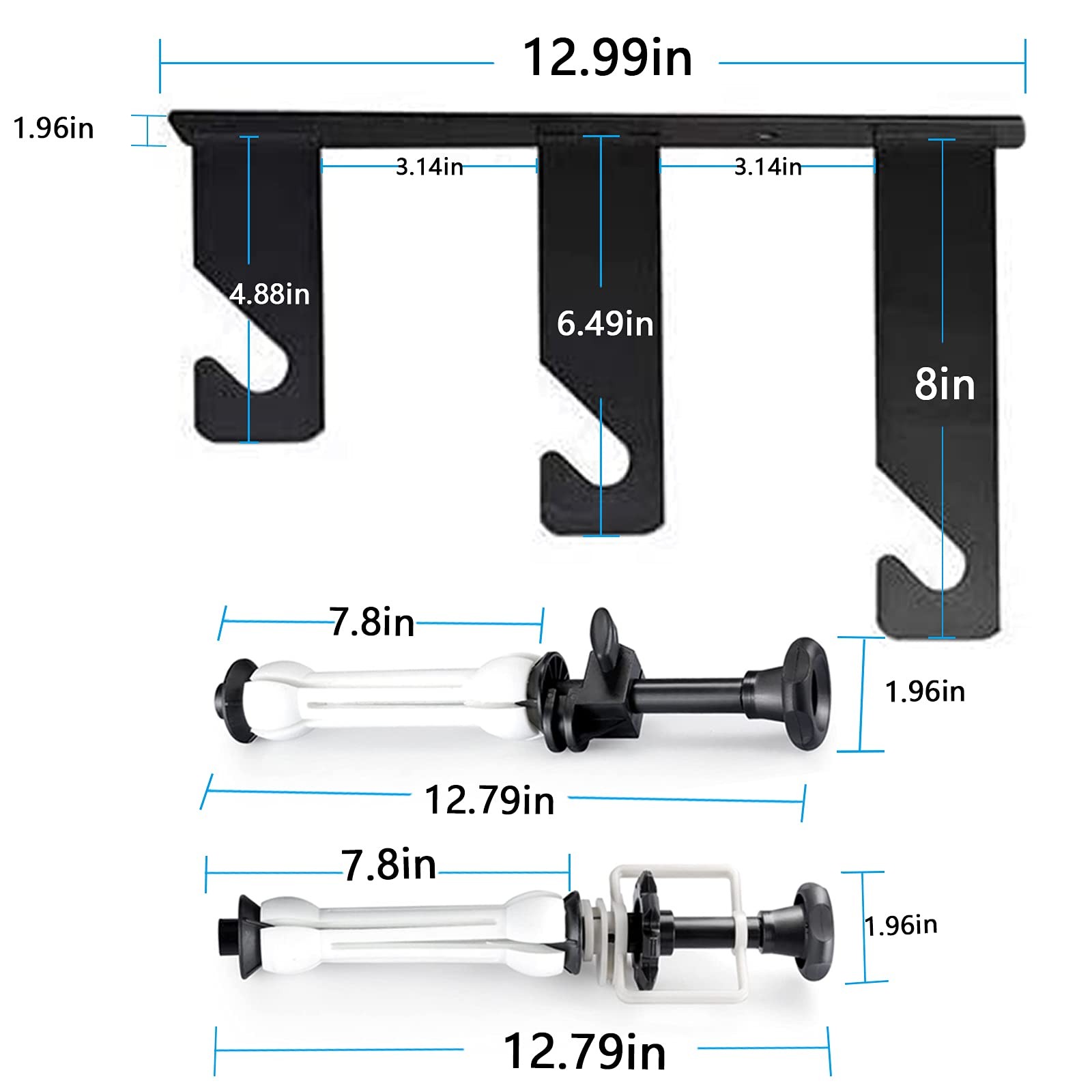 Photography Backdrop Wall Mount 3 Roller Support System, Manual Photo Backgro…