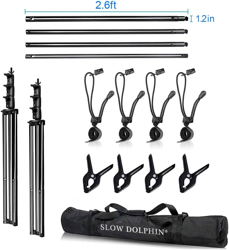 10 x 10Ft Photo Video Studio Heavy Duty Adjustable Muslin Backdrop Stand