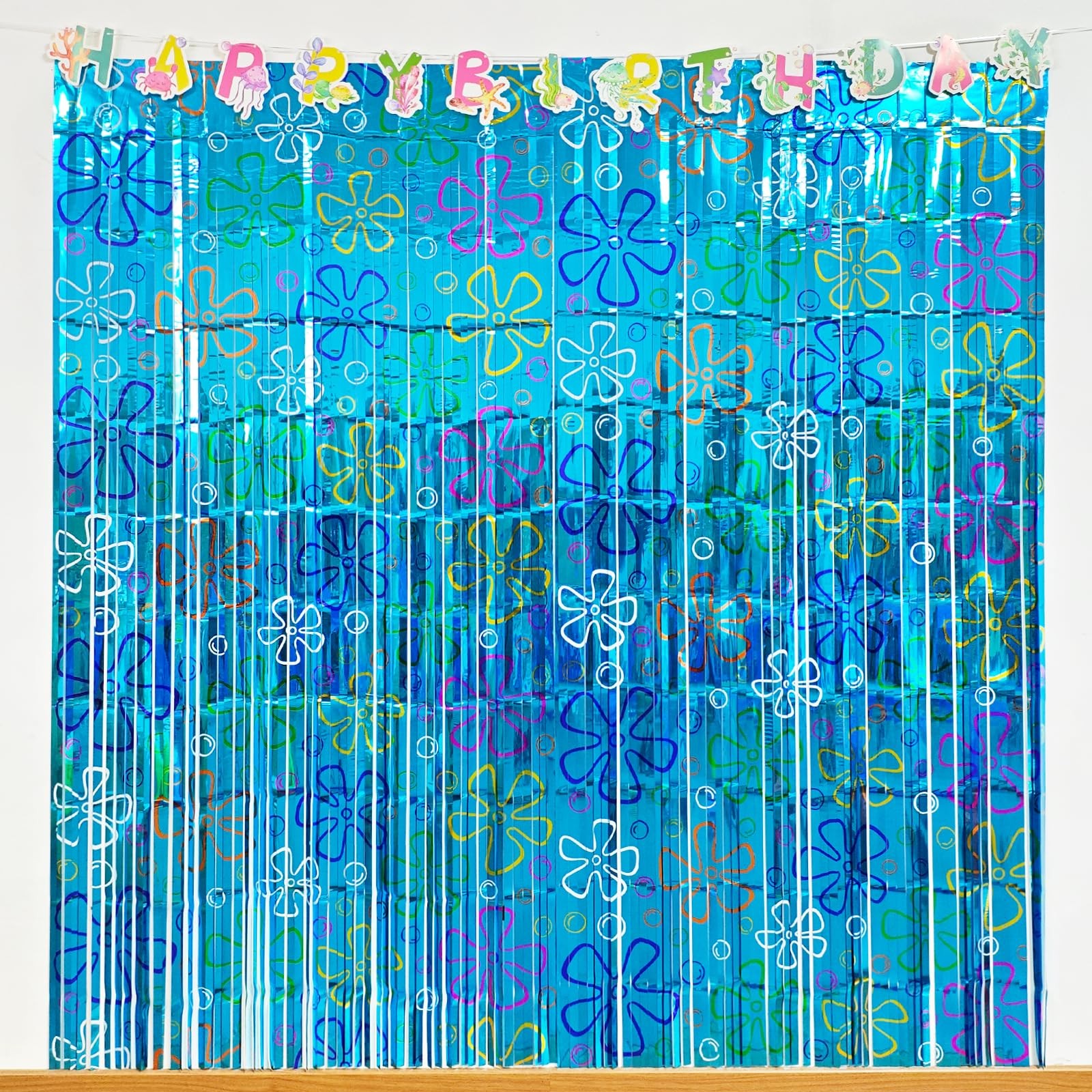 2 Pack Ocean Theme Birthday Door Curtain Decorations, Under the Sea Party Sup…