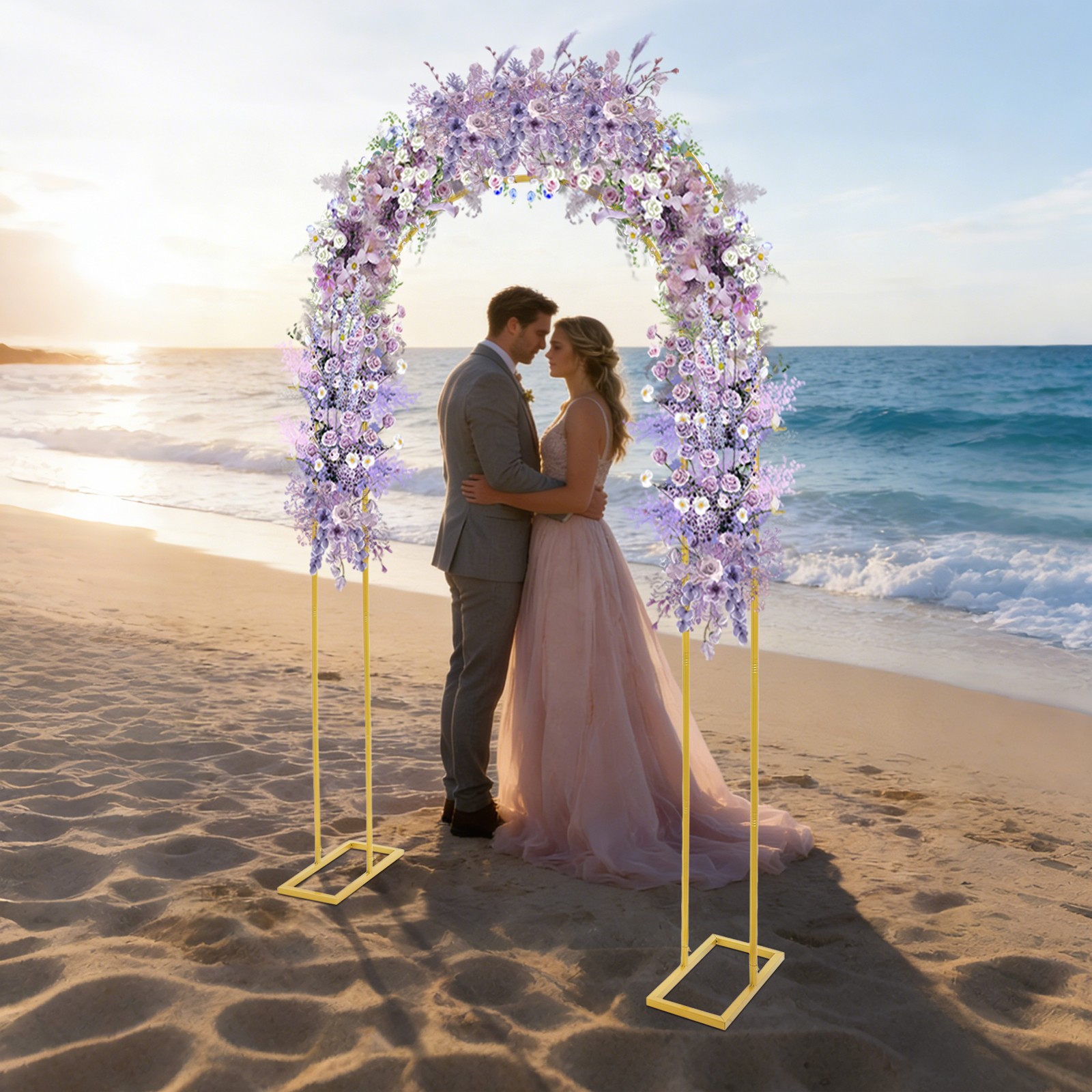 Arch Backdrop Stand,White Wedding Arch Backdrop Stand, Metal Arch Backdrop Stand