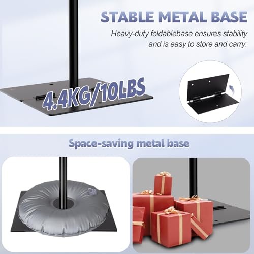 Heavy Duty Backdrop Stand Adjustable Photo Background Support 10x10ft Black