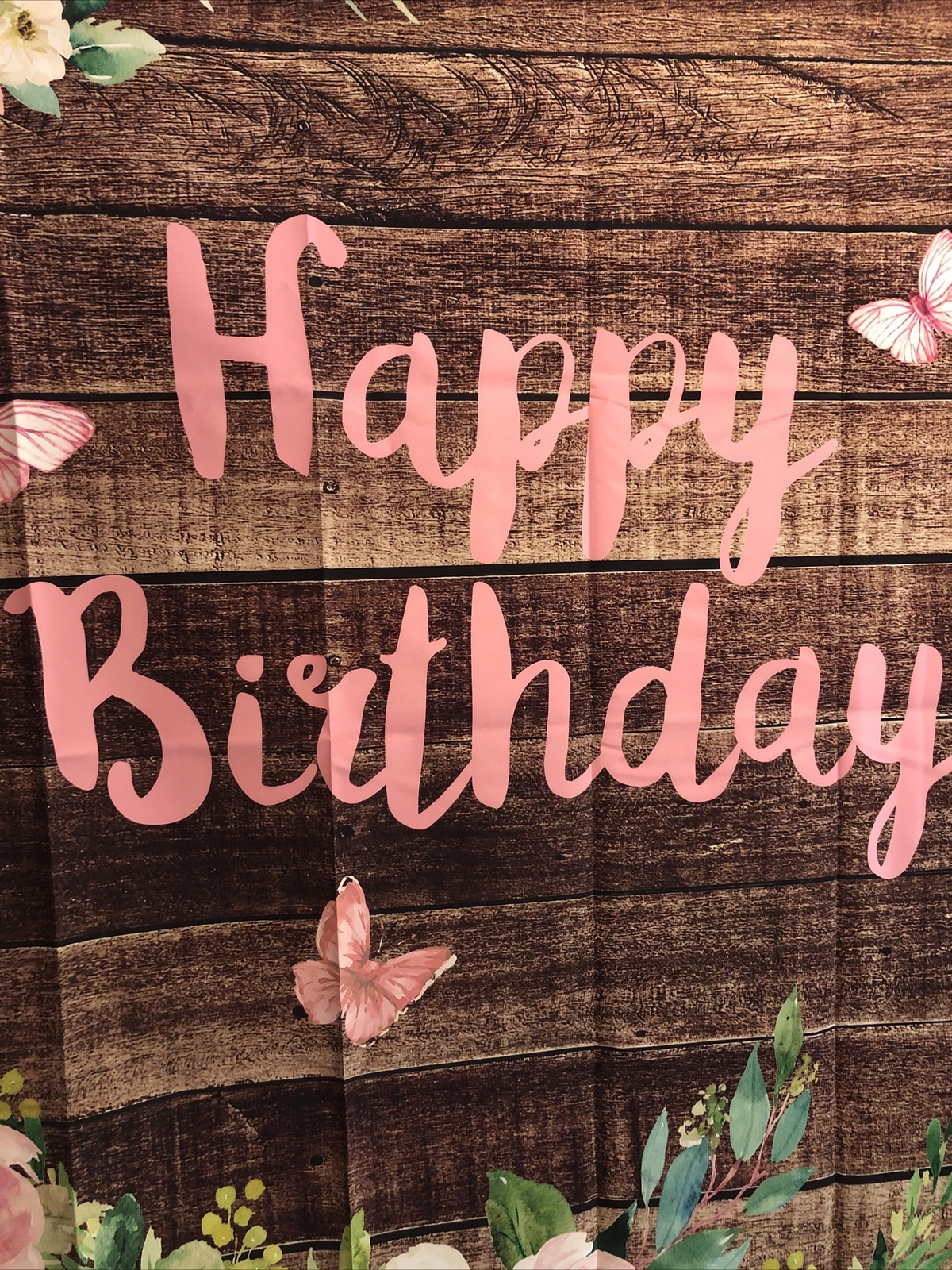 5×7 Ft Unicorn Happy Birthday Party Photo Backdrop Banner Pink Rose Butterfly