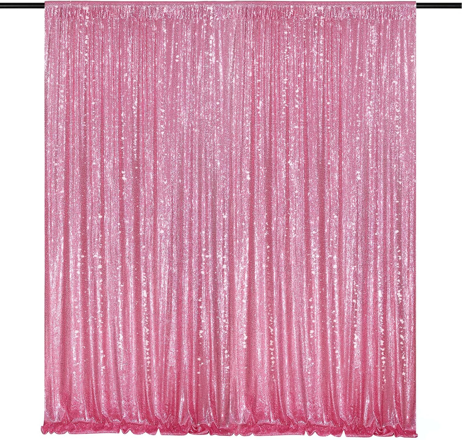 Blush Pink Sequin Backdrop Glitter Backdrop Curtains 7ft x 7ft Glitter Backgroun