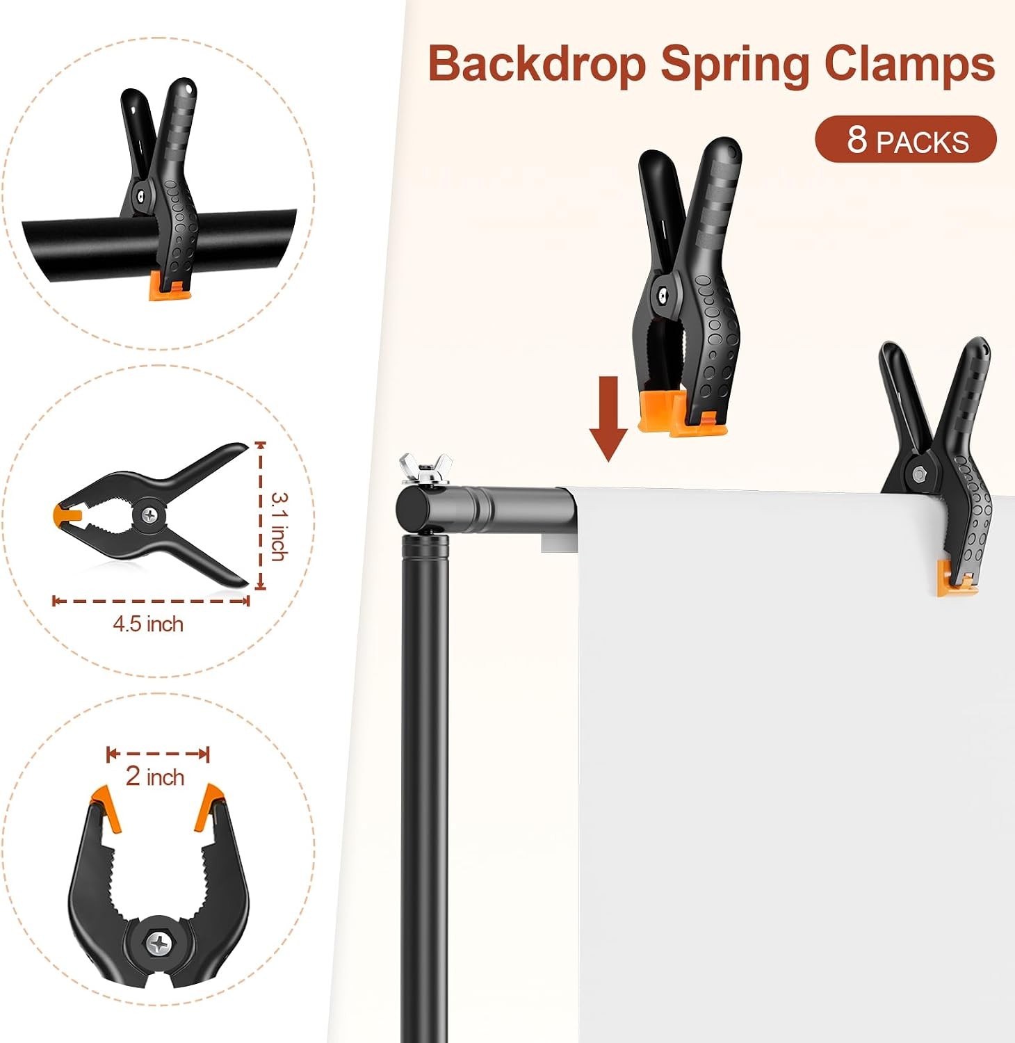 Backdrop Stand 10x7ft(WxH Photo Studio Adjustable Background Stand Support