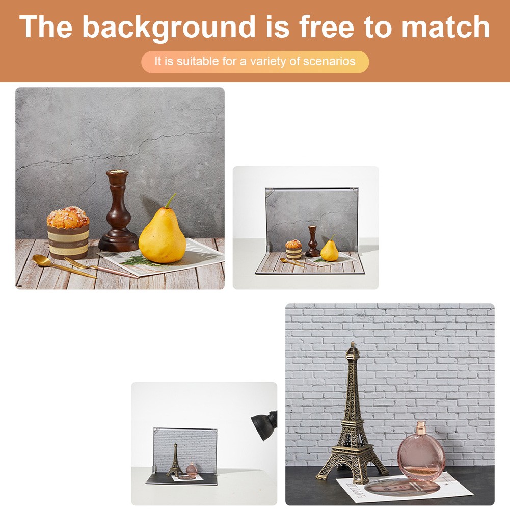 Small Product Photography Backdrops Kit for Food Jewelry Photo Shootings Board