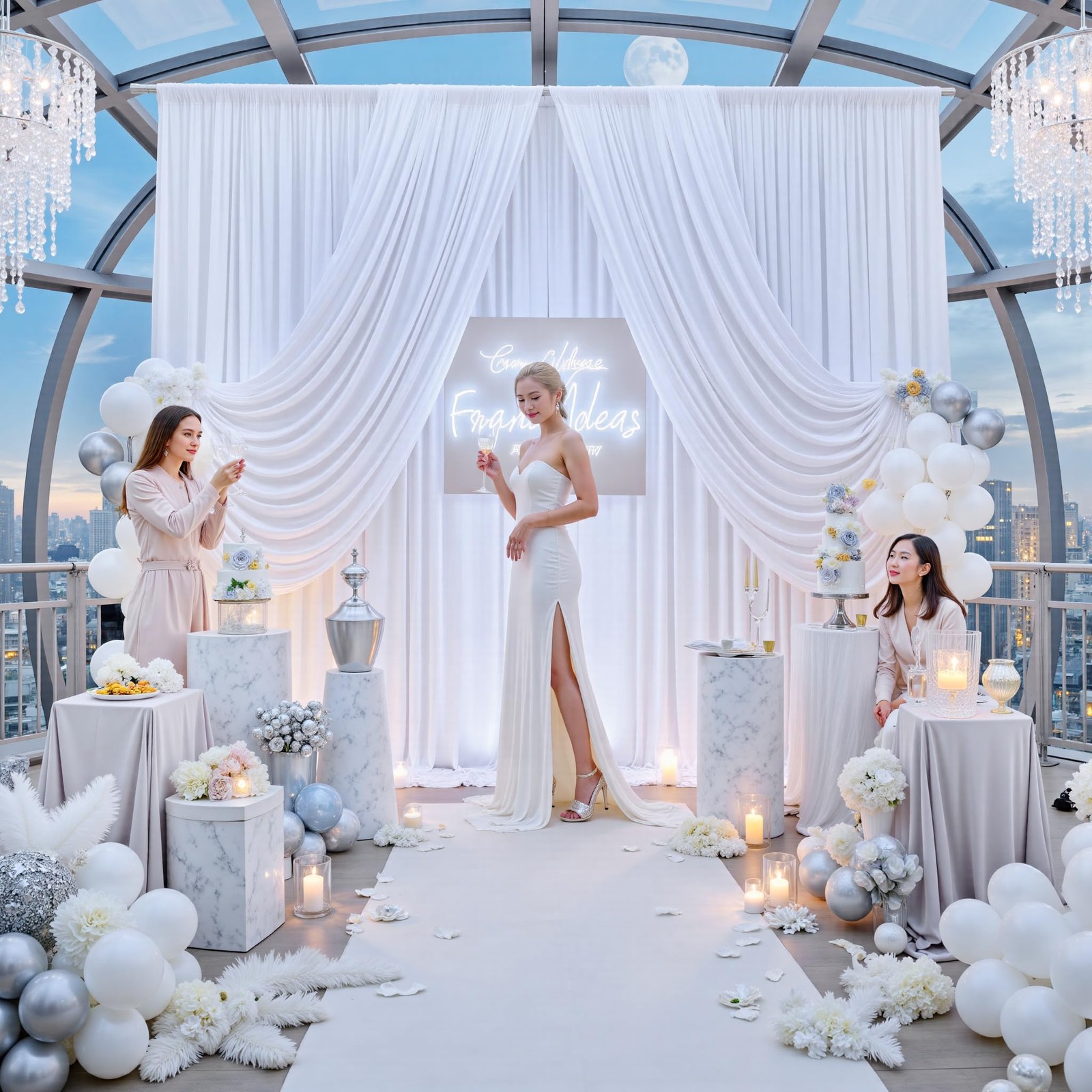 12ft x 10ft White Backdrop Curtains for Parties, Free 2 Panels Photo Backdrop…
