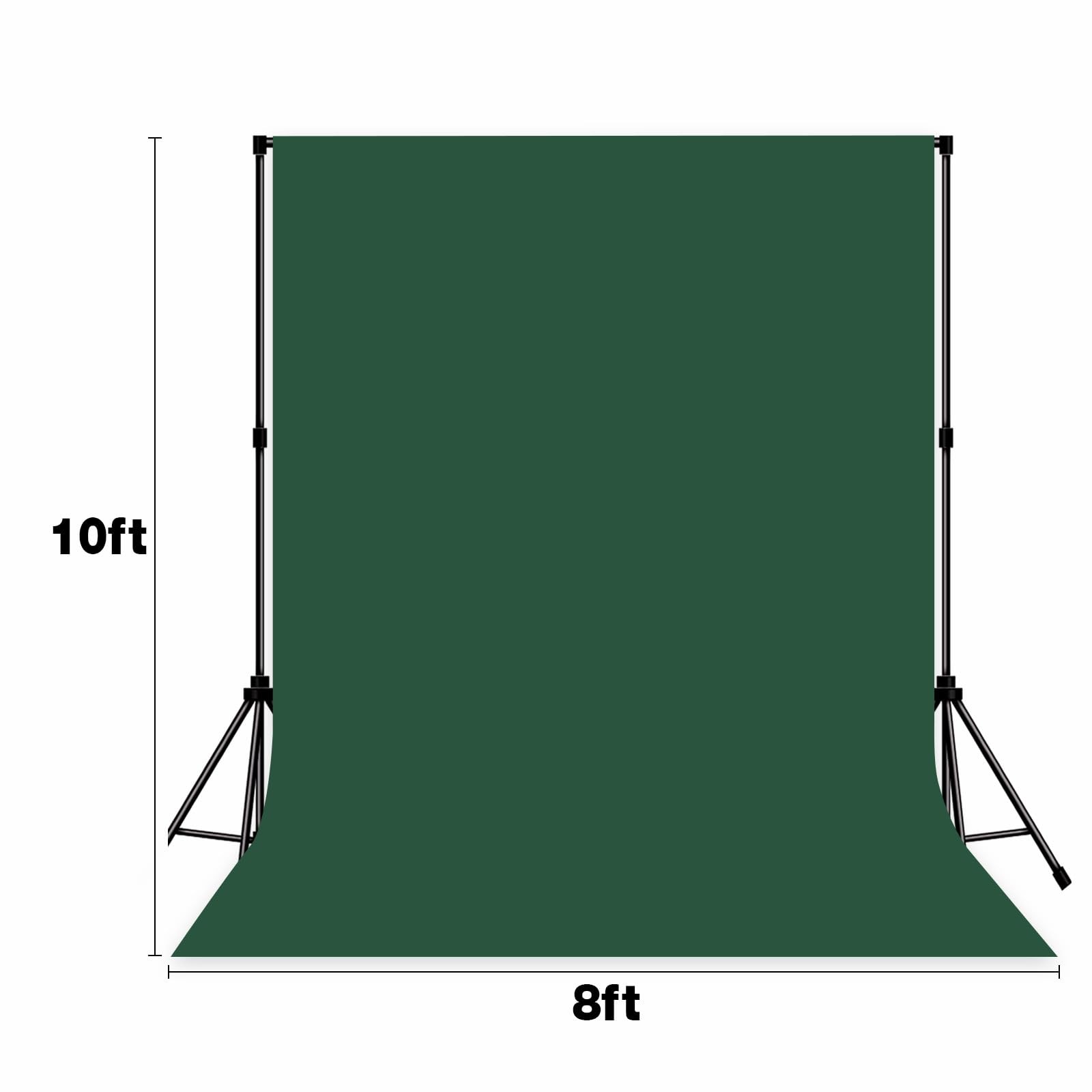 Deep Green Photo Backdrop Seamless Fabric Photography Background 8×10 FT