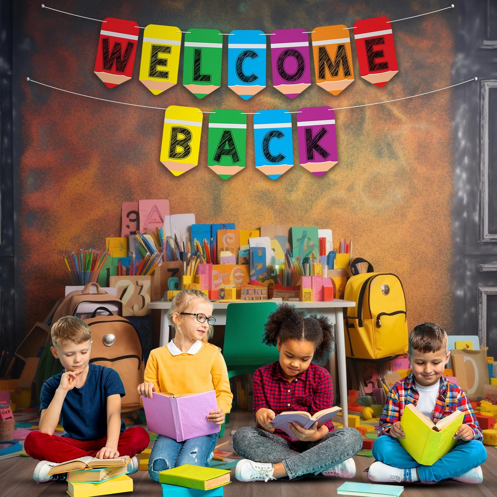 Welcome Back Banner – 10 Feet Pre-strung, Welcome Back to School Banner for F…