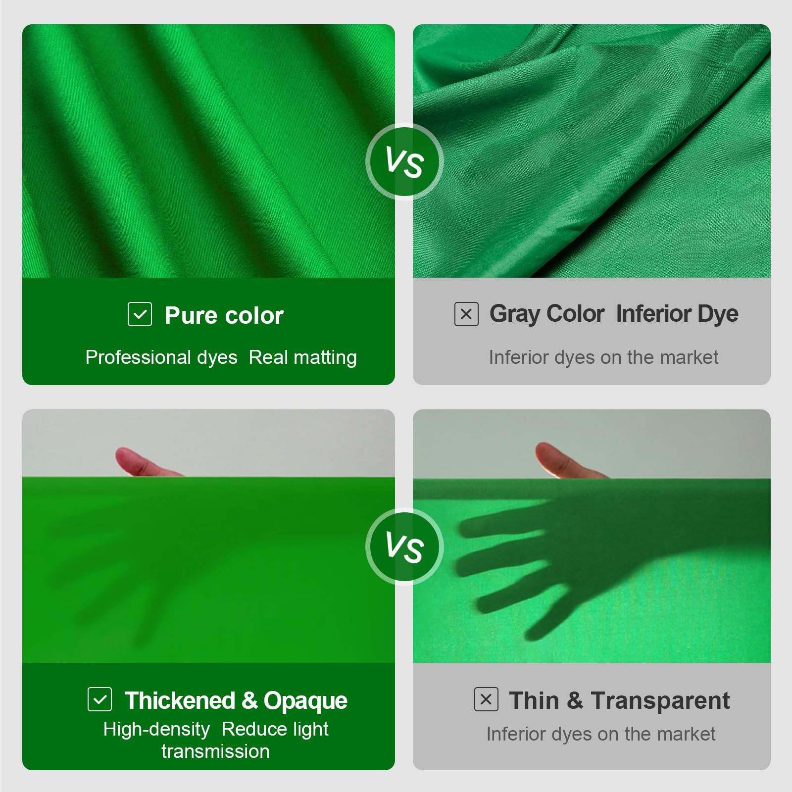 BEIYANG 10 Ft x 20 Photography Backdrop Green Screen, 10x20ft,