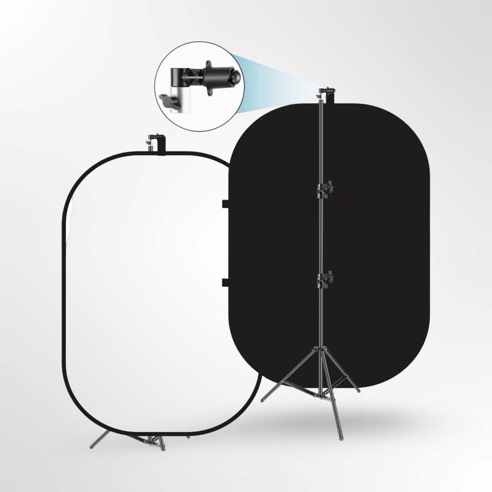 Neewer 5’x7′ Chromakey Black & White 2-in-1 Double-Sided Pop-Up Collapsible