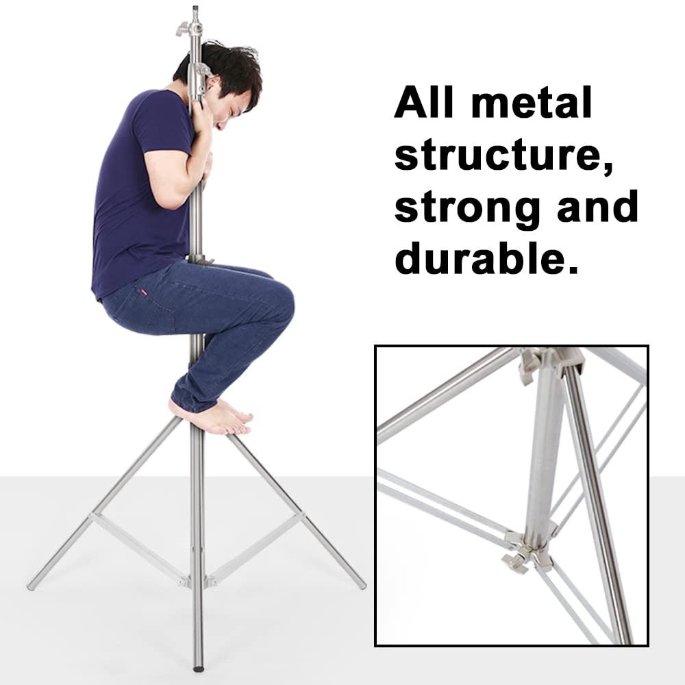Stainless Steel Backdrop Stand 9.5ftx10ft Photo Stand for Backdrop Video Adju…