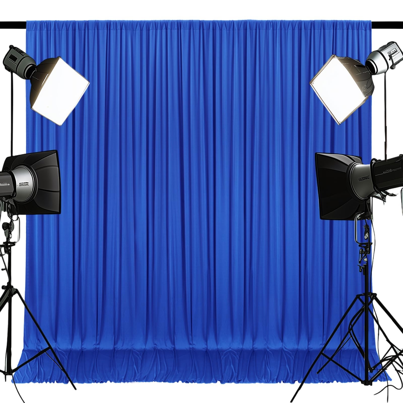 10x10FT Wrinkle Free Royal Blue Backdrop Curtains for Parties Blue Curtain Ba…