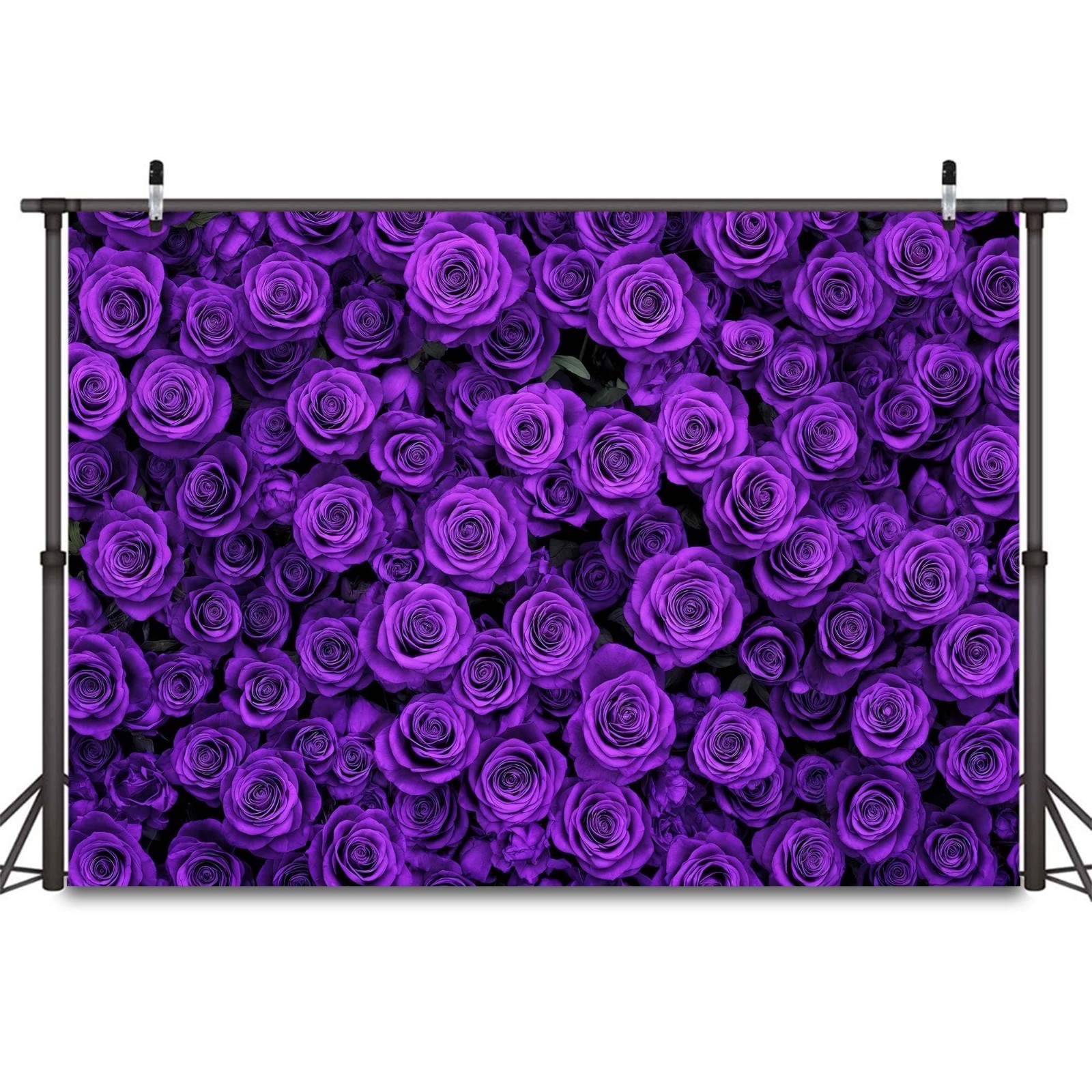 7×5 ft Purple Floral Backdrop – Flower Wall for Photography, Parties, Weddings &