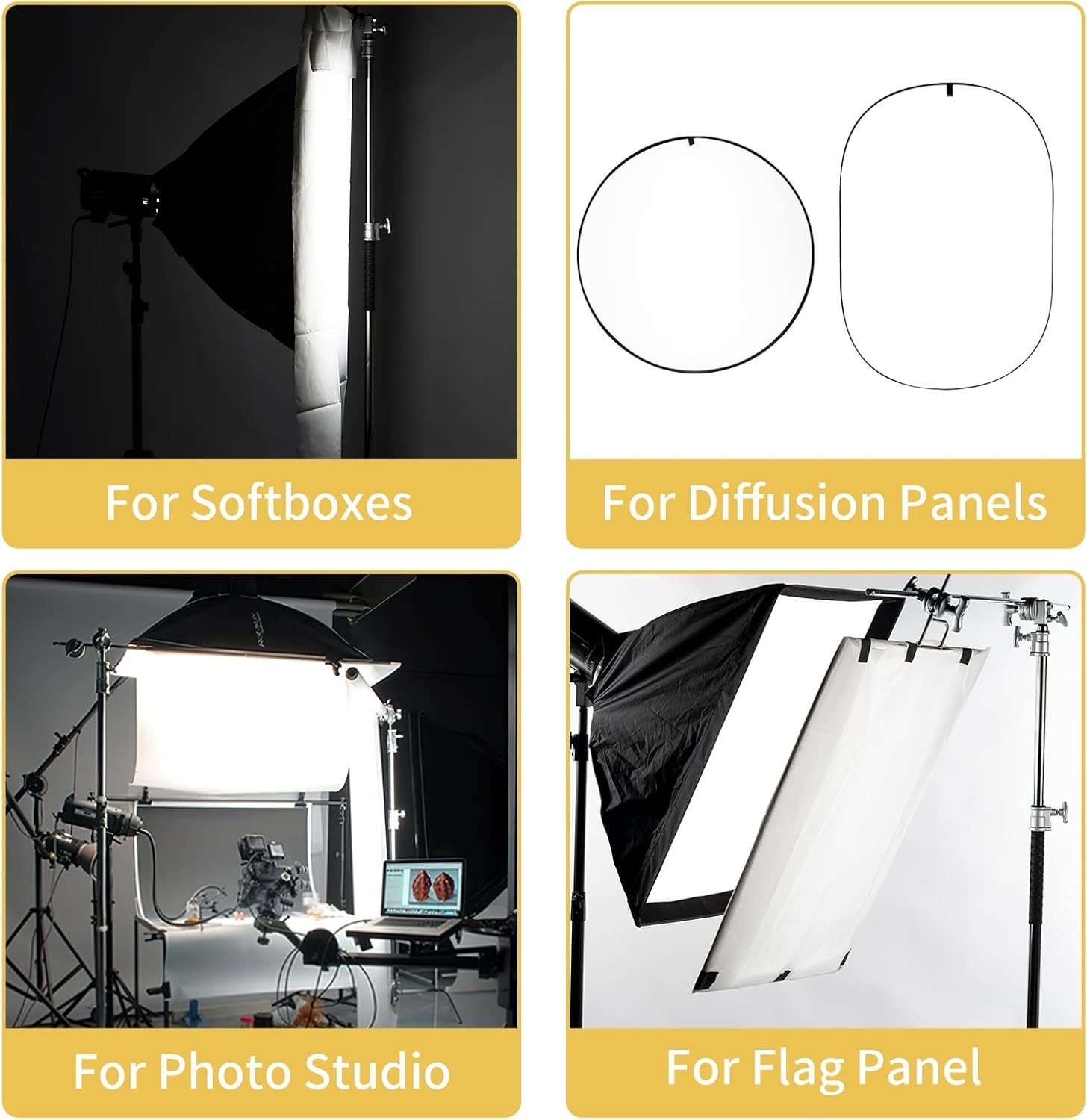 Photography Diffusion Fabric Nylon Silk White 1M x 1.7M Softbox Light Modifier