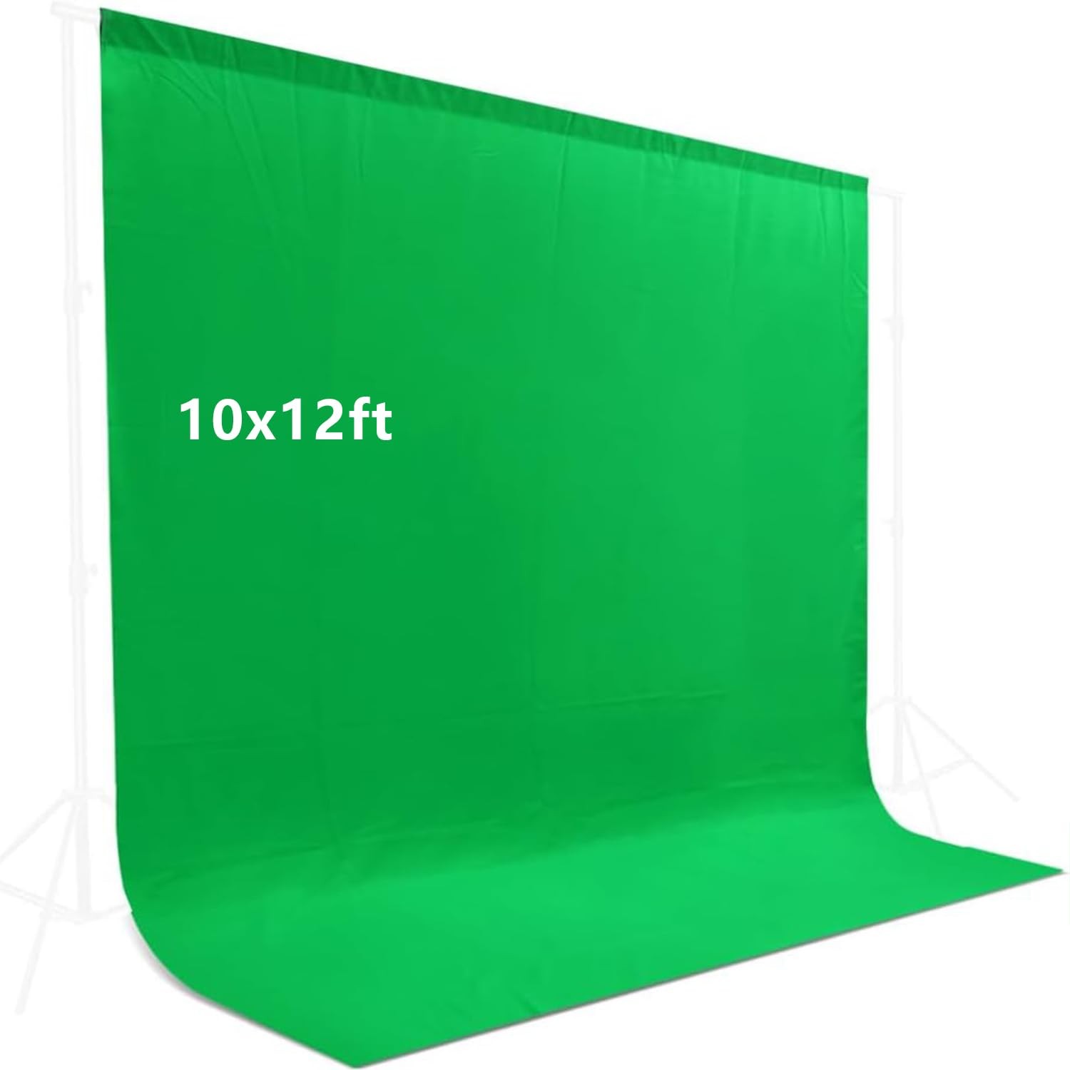 10X12ft Green Screen Backdrop for Photography, Chromakey Polyester Collapsibl…