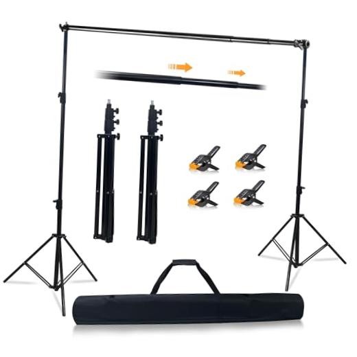 10x10ft Photo Backdrop Stand Heavy Duty Adjustable Support System, Universal
