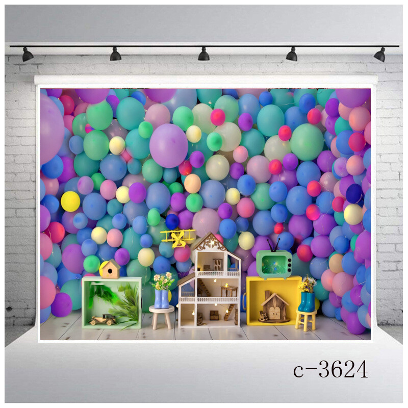 Balloons Photography Background Studio Backdrops For Child Party Birthday Decor