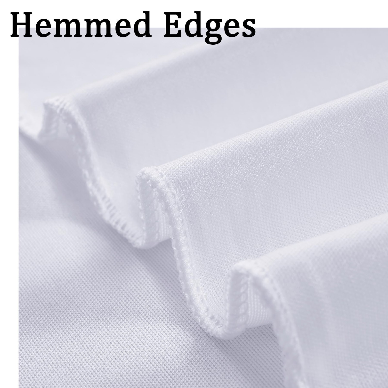 NSSONBEN 10×10 ft Wrinkle Free White Backdrop Curtains for 10ftx10ft,
