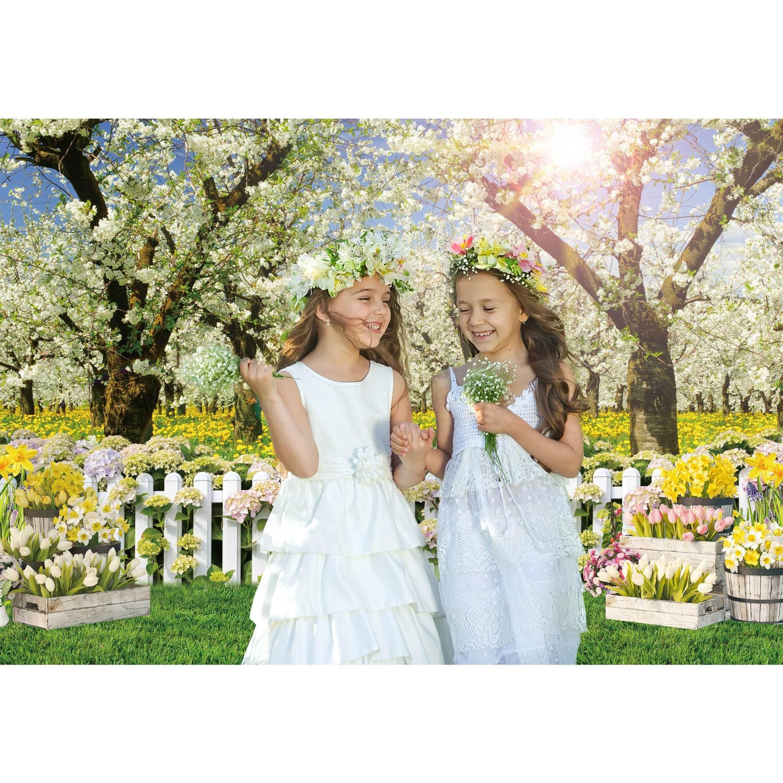 8x6ft Polyester Spring Backdrop Natural Scenery Forest Tree Photography Backg…