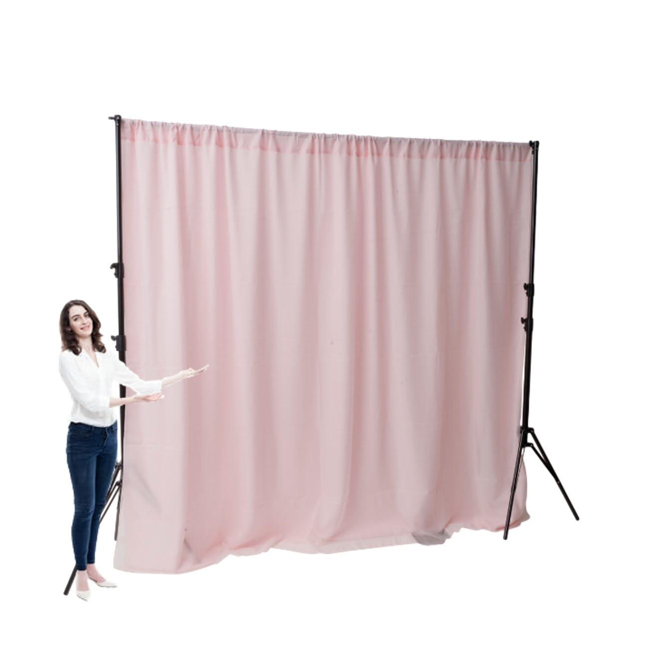 Two Layers Backdrop Made with One Piece Chiffon Tulle & Polyester. Use as Ext…