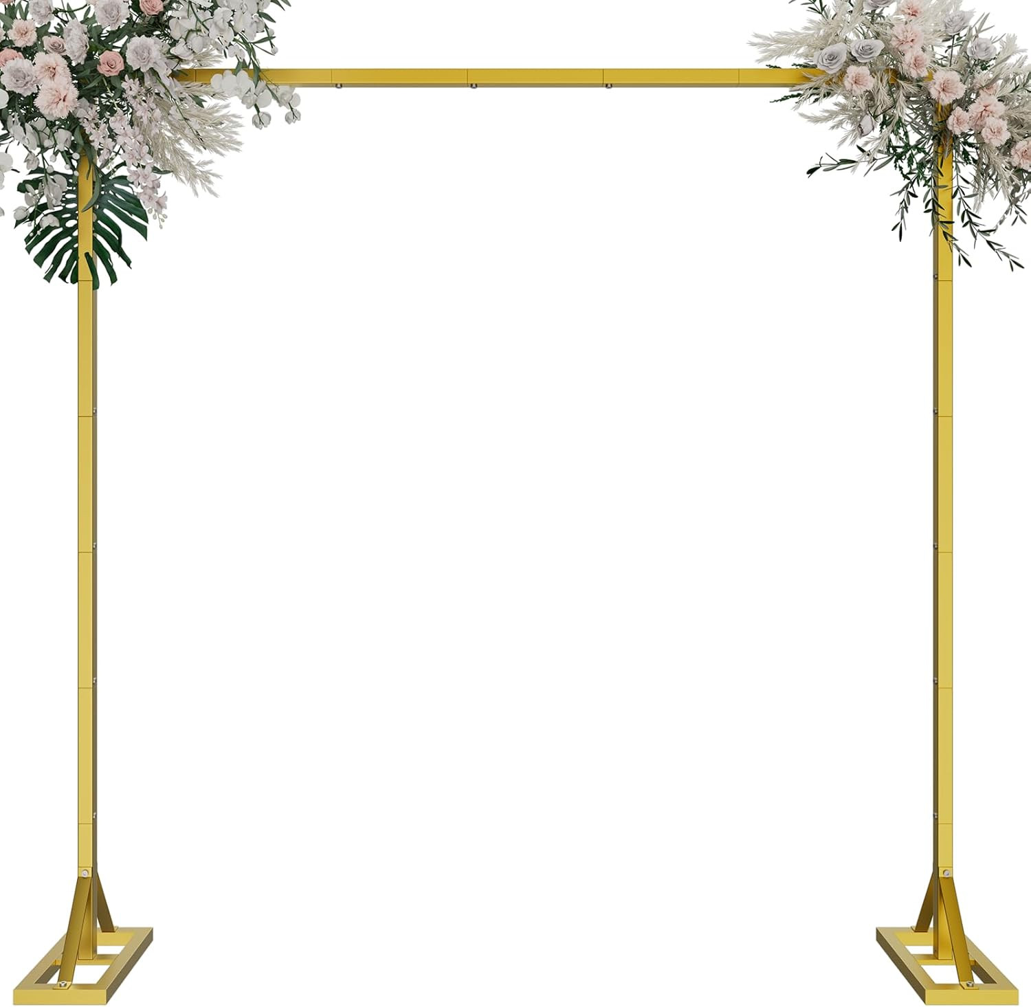 8.2FT Adjustable Backdrop Stand Kit – Square Wedding Arch & Balloon Arch for Pho