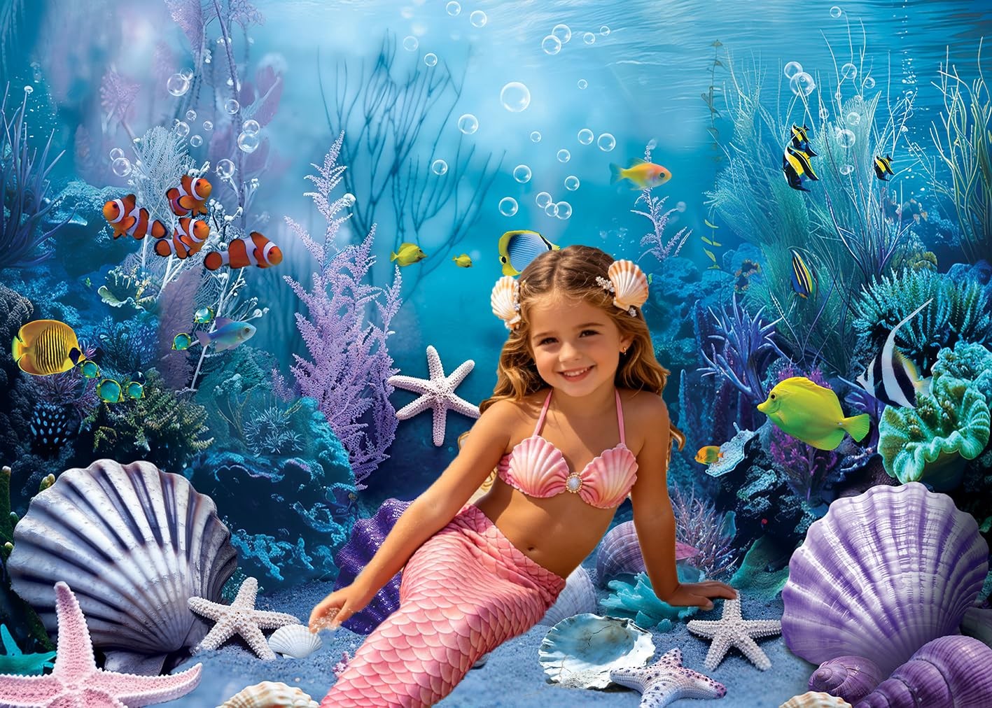 Under the Sea Backdrop Summer Tropical Fish Coral Ocean Underwater World Phot…