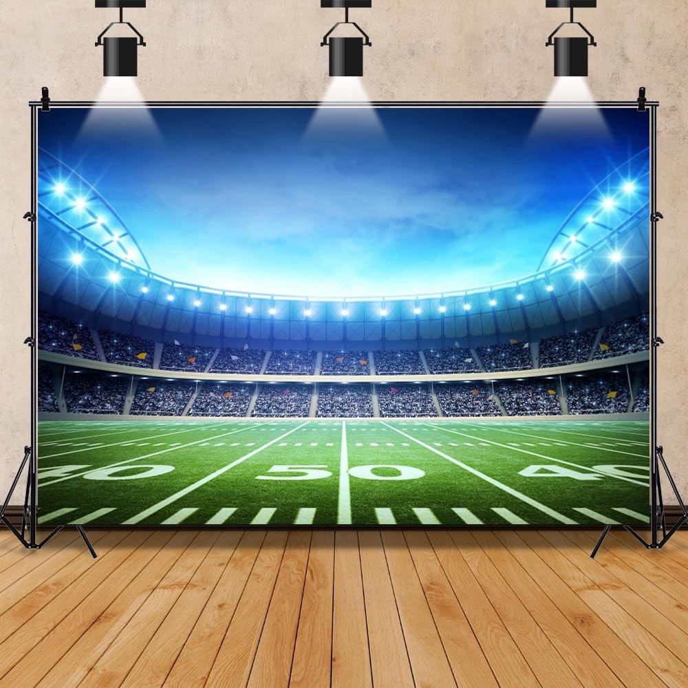 Fabric Football Backdrop 10×8 Ft Game Day Sports Match Events Party Decor