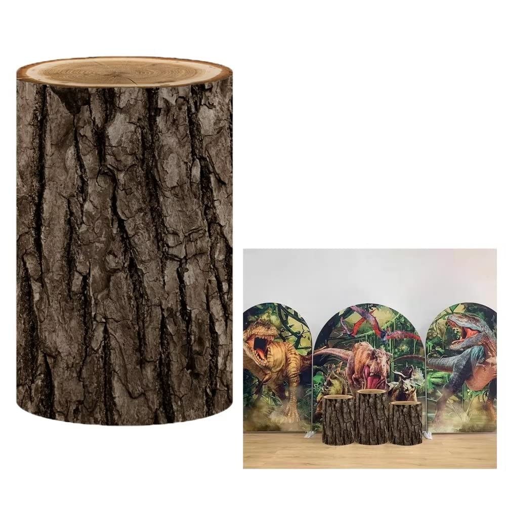 KOKPON Dinosaur Cylinder Plinth Cover for Party Decorations – Park Theme Pede…