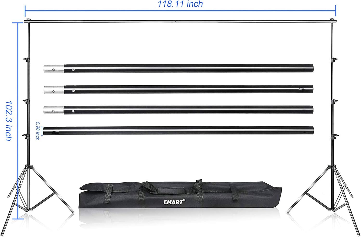 Photo Video Studio Backdrop Stand Kit, 8.5X10Ft Adjustable Photography Greenscre