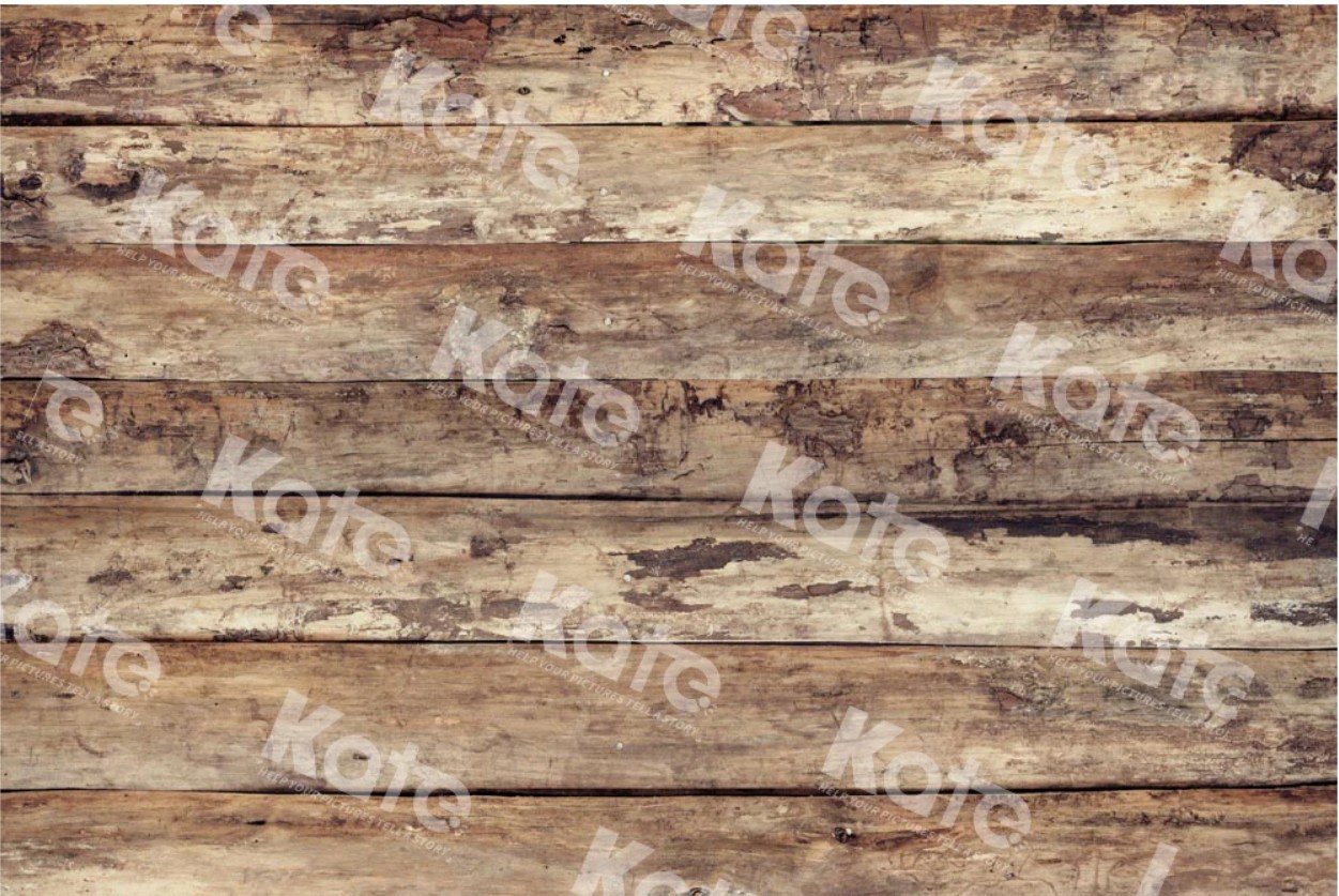 Used Once Kate Old Retro Wood Rubber Floor Mat 7x5ft