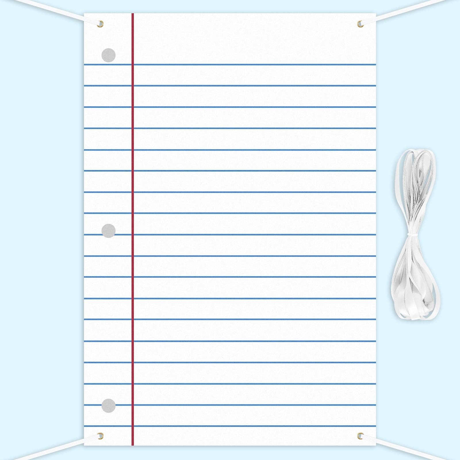 5.9×3.9 Ft School Notebook Paper Backdrop Welcome First Day Classroom Decor