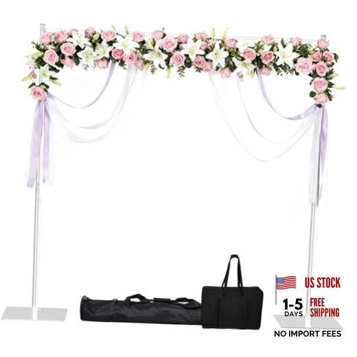 10×10 ft Pipe and Drape Backdrop Stand Kit Heavy Duty 10 x 10 FT Silver