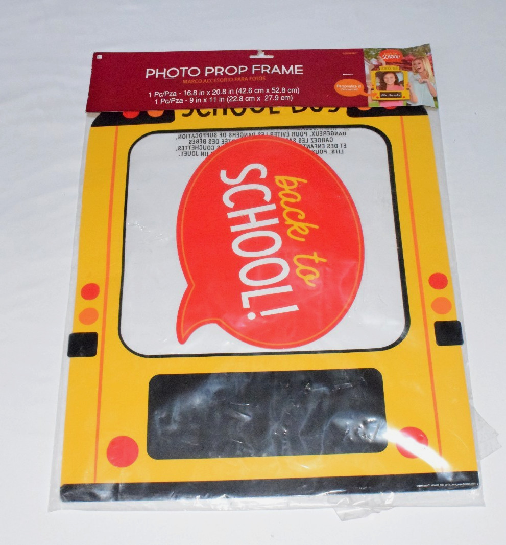 School Bus Photo Prop Selfie Frame Back to School First Day of School