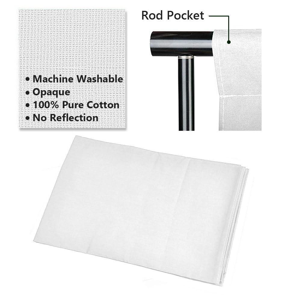 Photo Video Studio 12 x10ft 100% Muslin White Backdrop with 10 x 8.5ft Stand …
