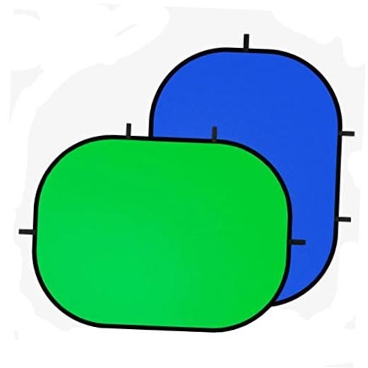 5×6.5ft Pop Up Green Screen, 2-in-1 Collapsible Chroma Key Blue & Green
