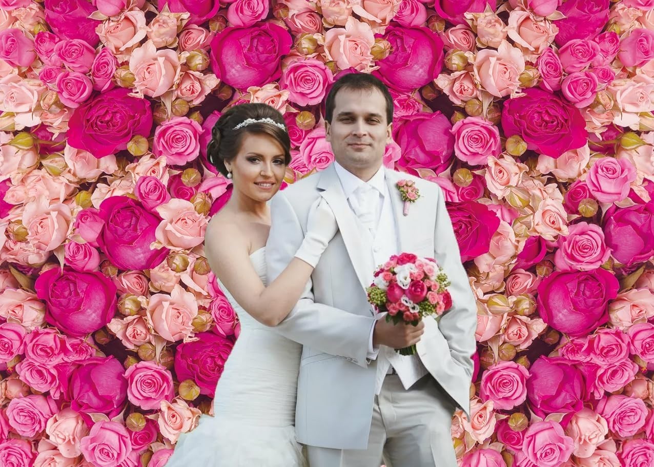 Charming 6x4FT Pink Floral Backdrop for Princess Parties and Photo Shoots