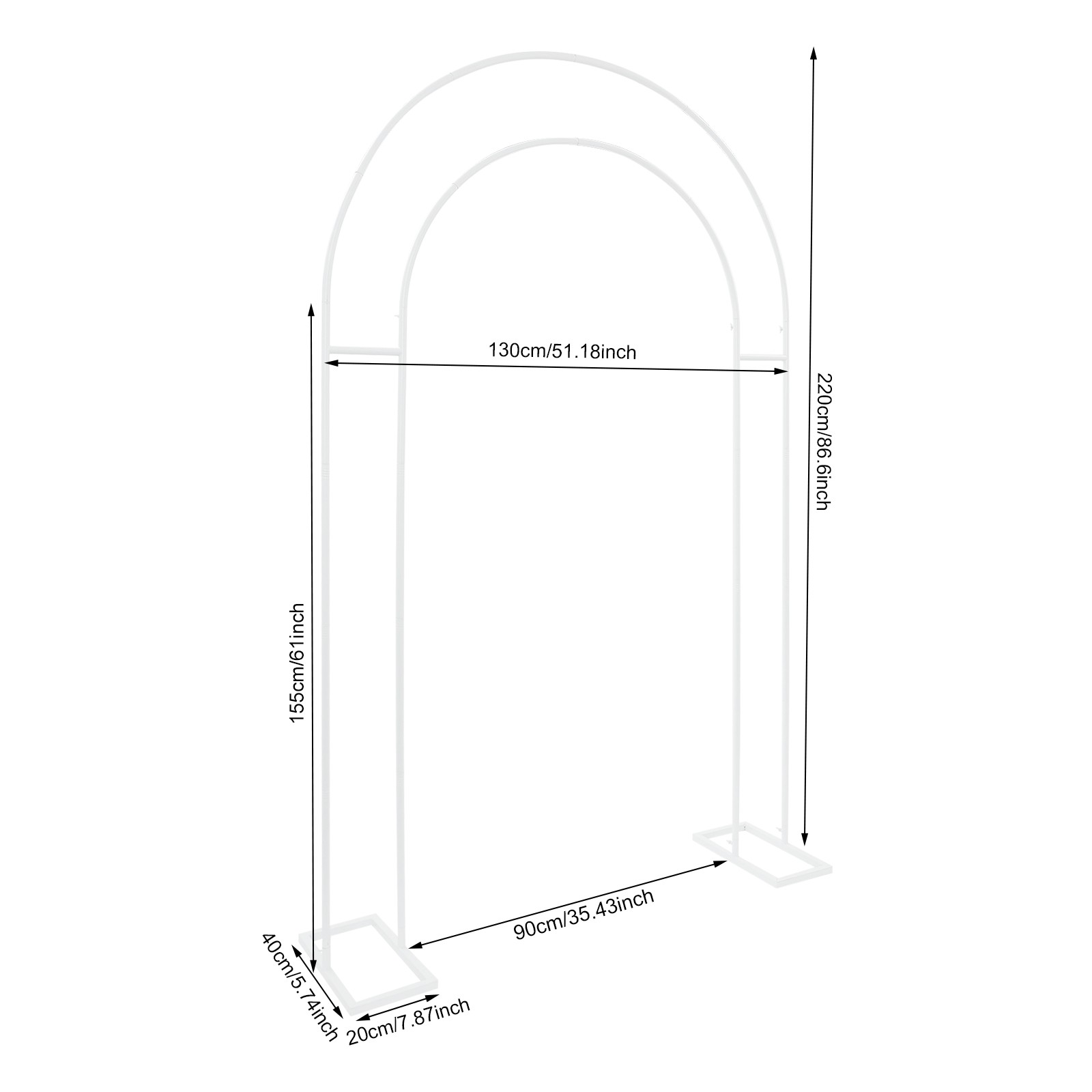 Arch Backdrop Stand,White Wedding Arch Backdrop Stand, Metal Arch Backdrop Stand