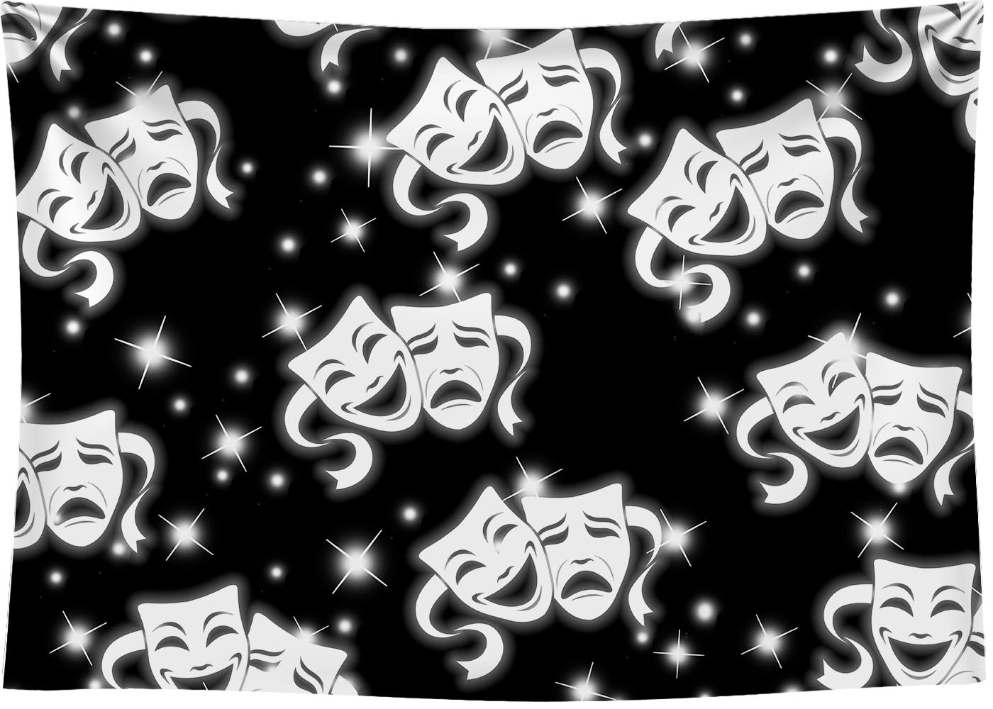 DePhoto 7x5FT Black Mask Backdrop 7x5FT, Please refer to the main picture