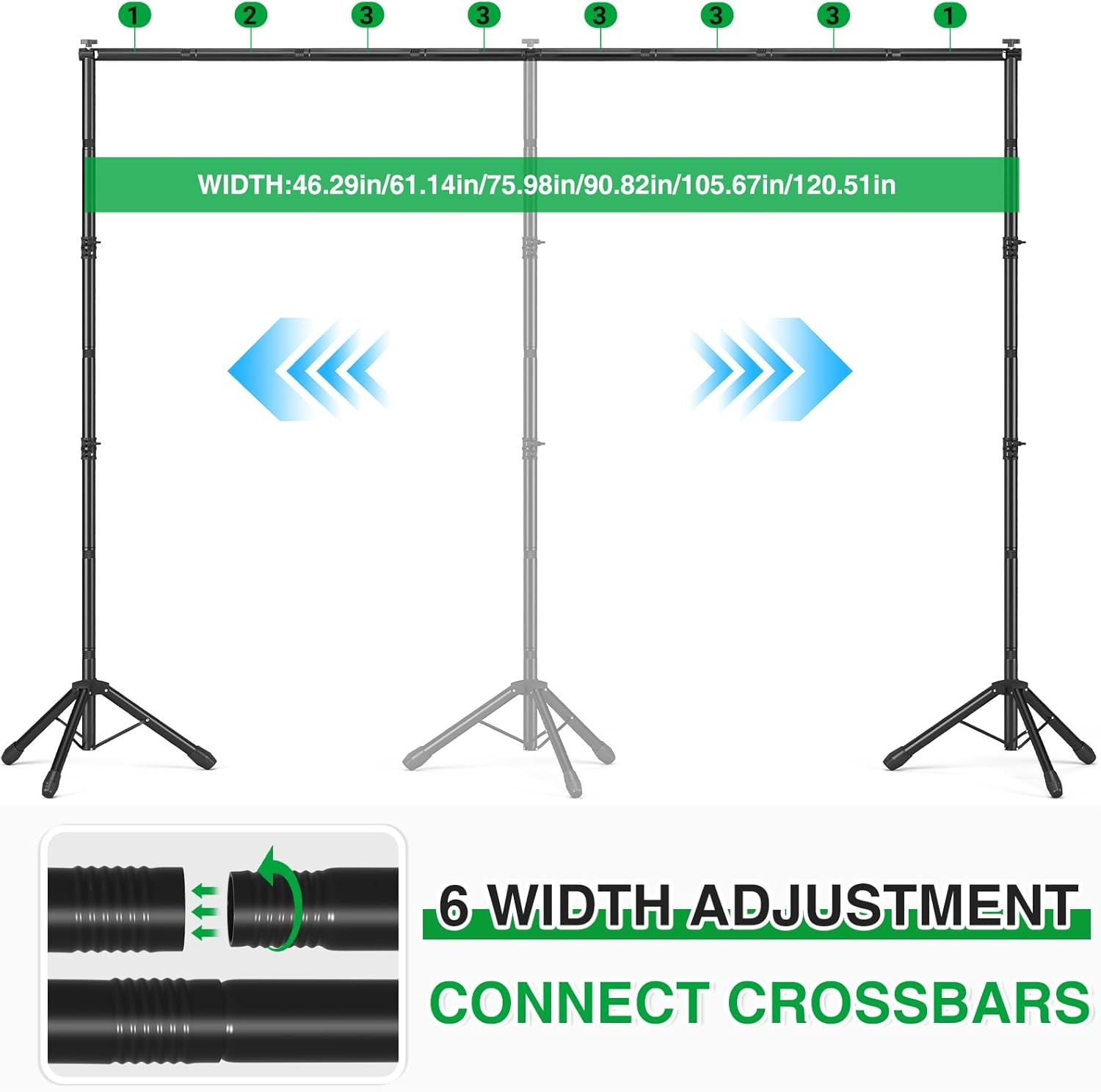 Green Screen Backdrop Stand 10 x 8.5 inch Greenscreen Background for Photography
