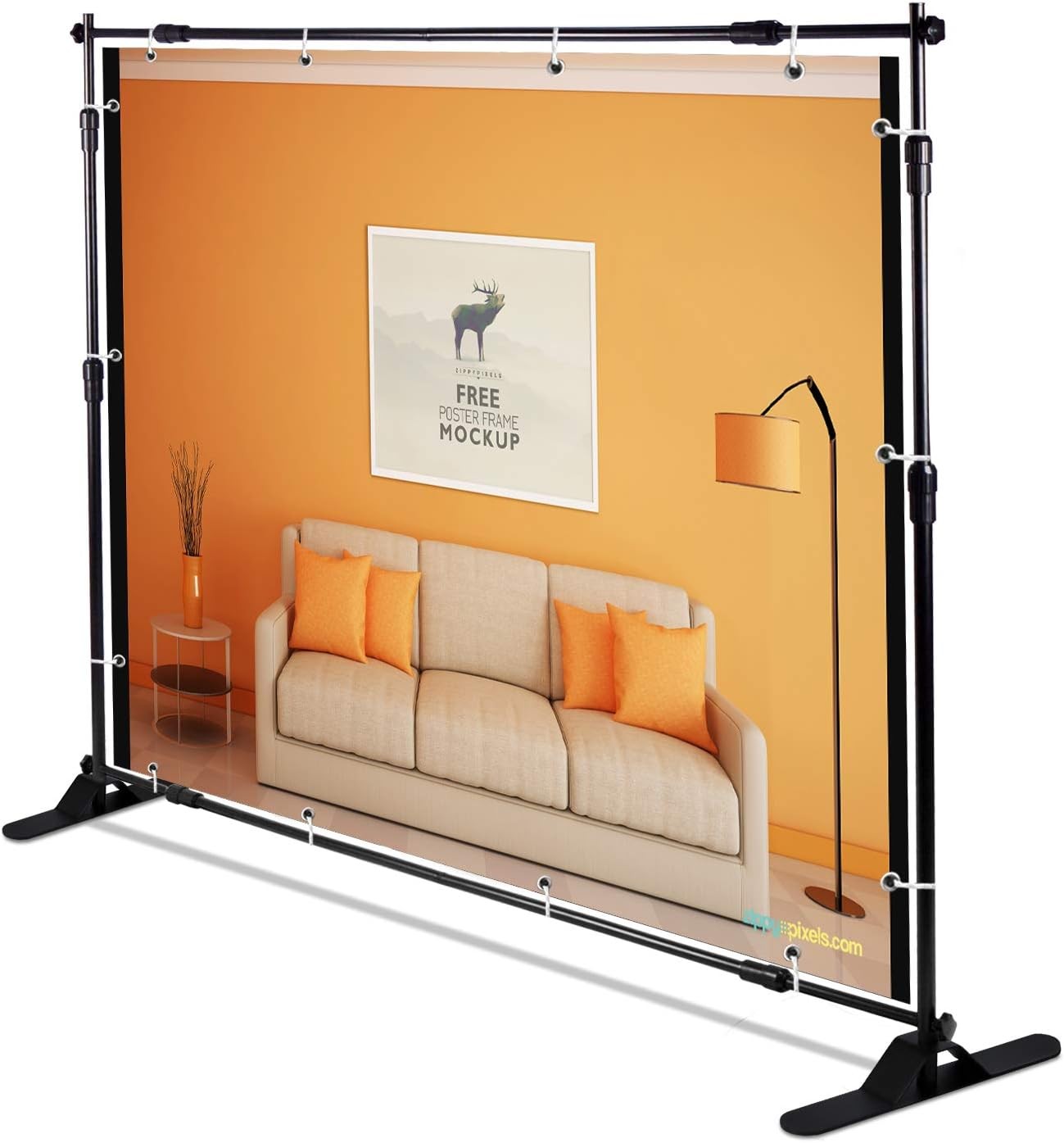 10 x 8 ft Heavy Duty Backdrop Banner Stand Kit Adjustable Photography Background