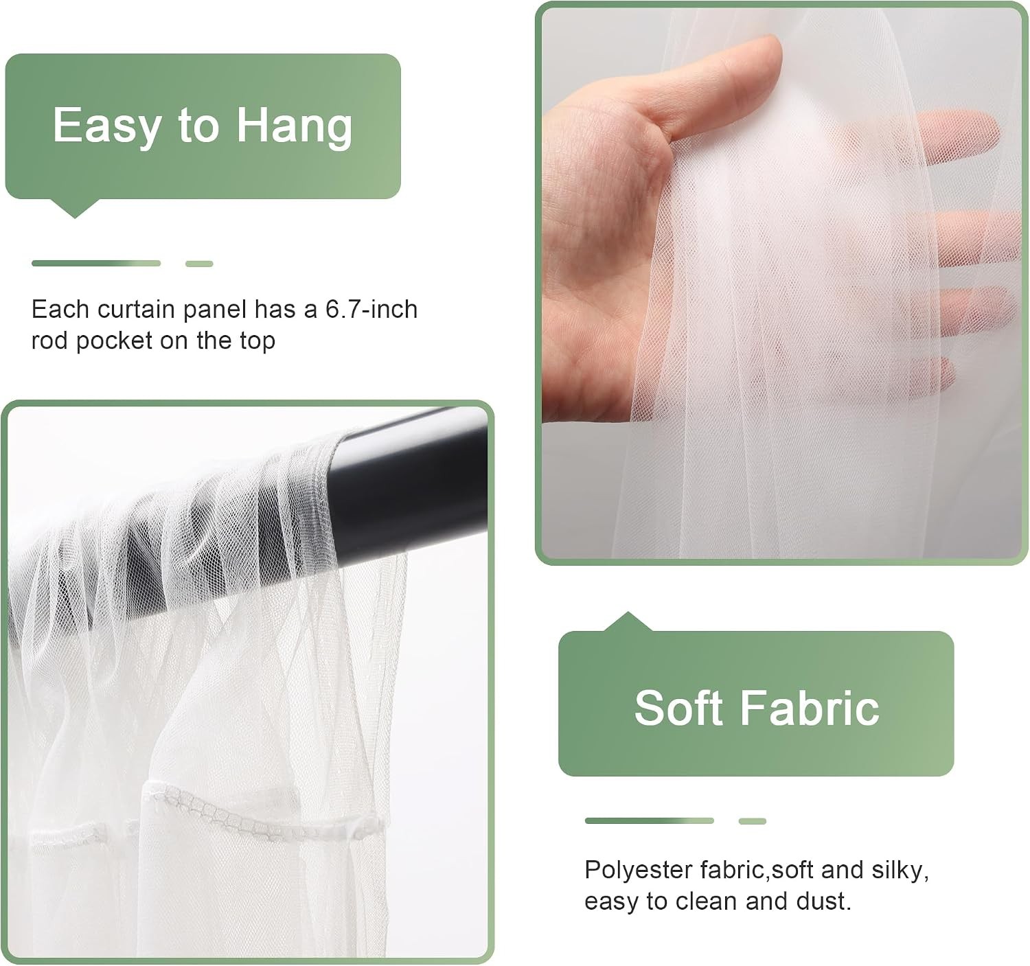 Tulle Backdrop Curtain W/ Lights String 10FT X 10FT Ivory Sheer Tulle Backdrop