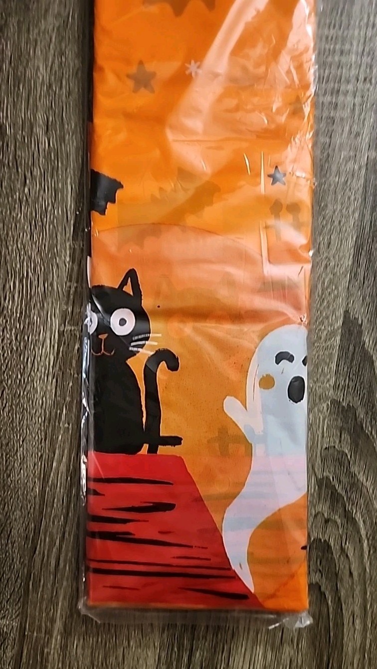 New-Halloween Backdrop Orange Moon Night Graveyard Halloween Banner Spooky House
