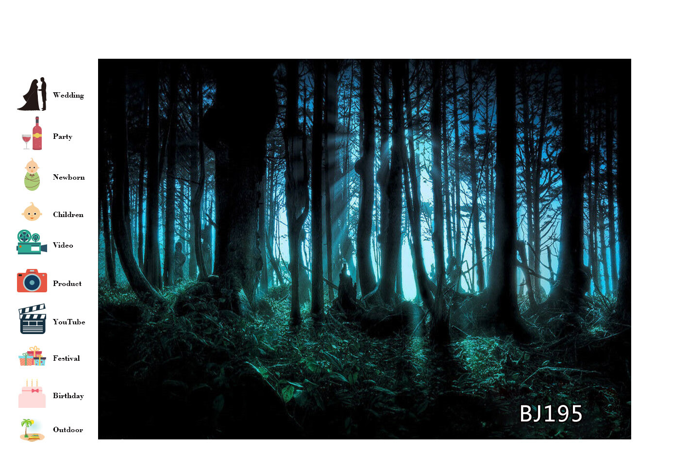 Halloween Spooky Forest Backdrop Horror Night Photo Background Studio Props