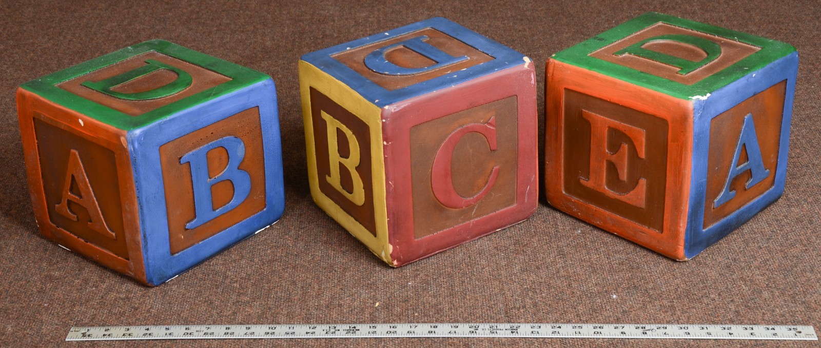 DENNY MANUFACTURING letters Block Prop ~3 Block Set