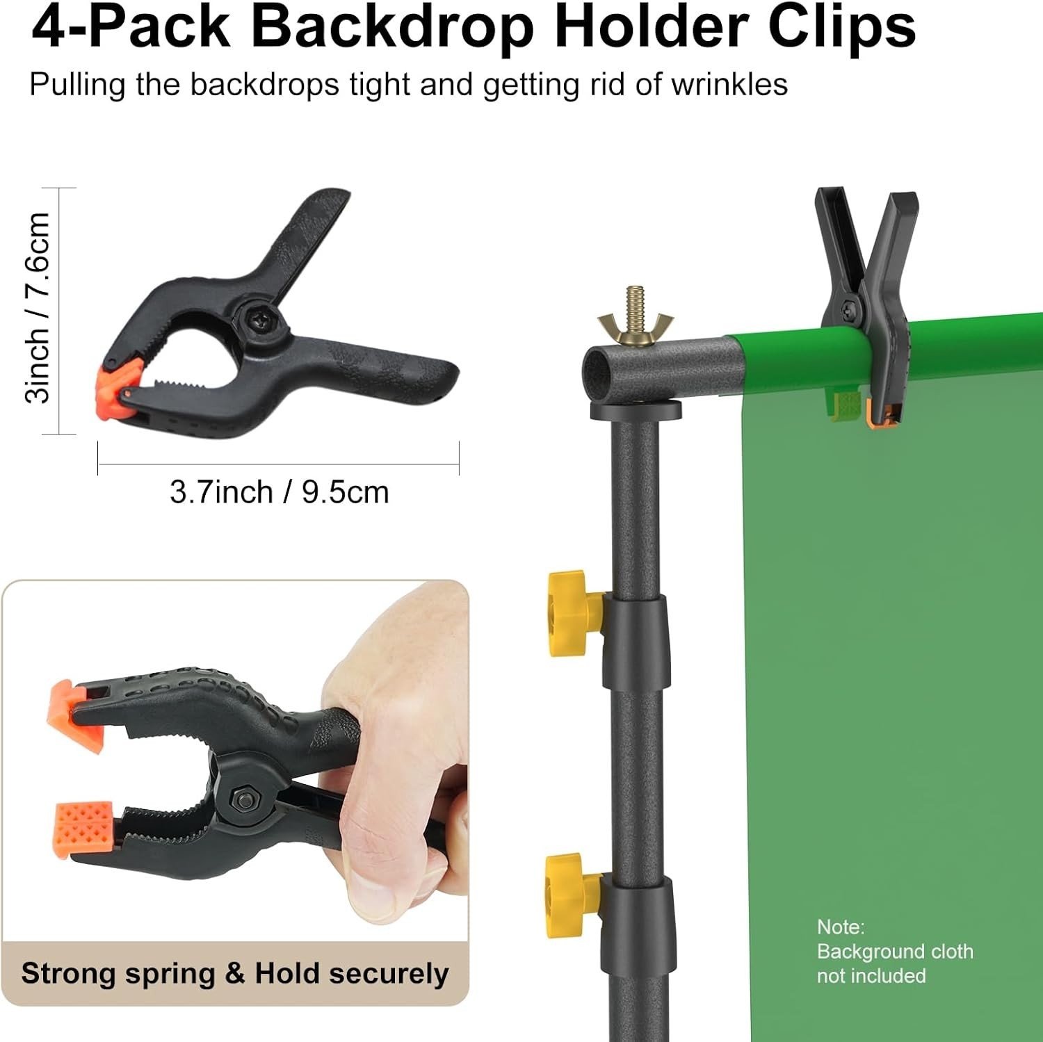 10×6.5ft Adjustable Backdrop Support Stand Kit with Carrying Bag for Events