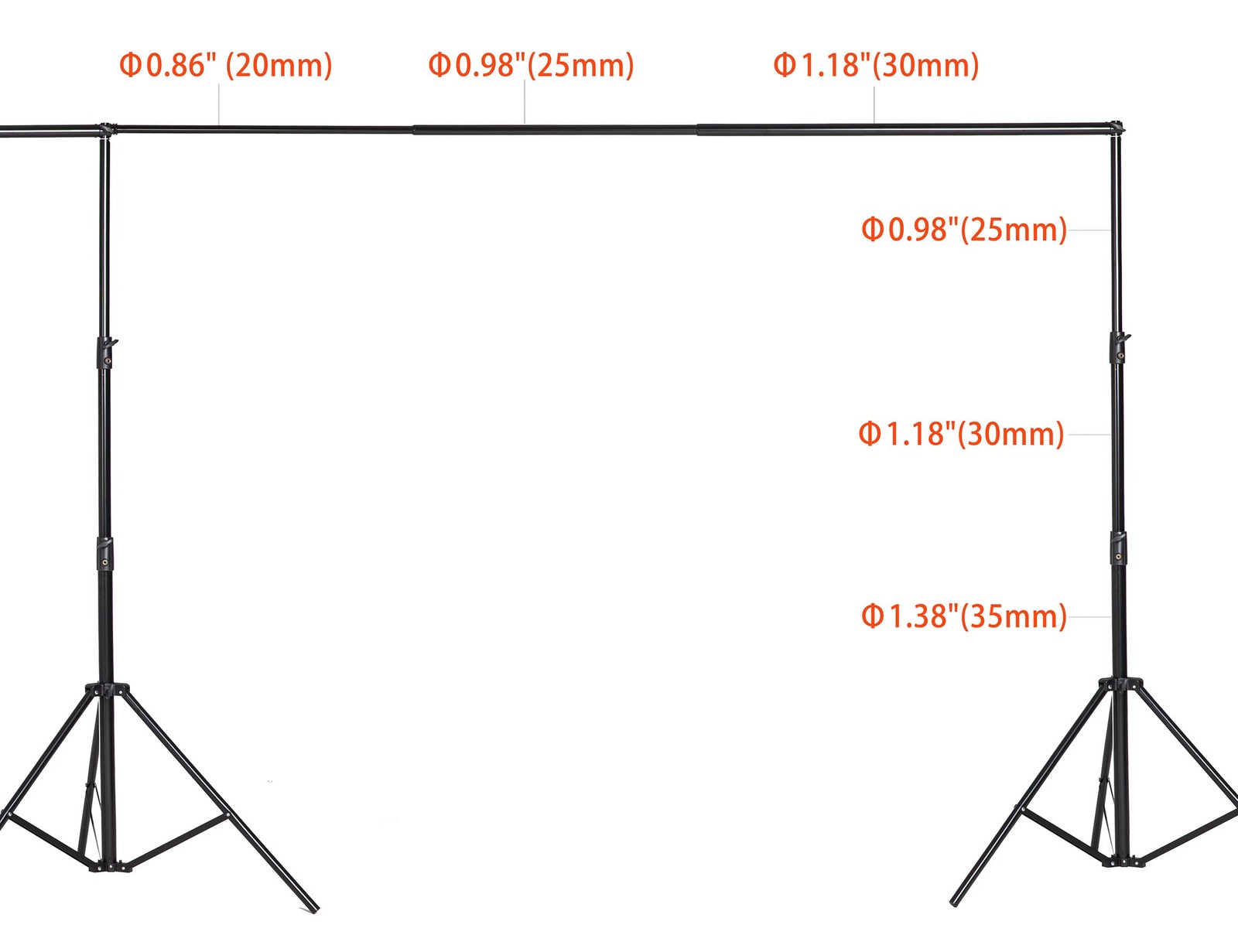 10x20ft (3x6m) Photography Backdrop Frame Stand for Room Set Adjustable Heavy…