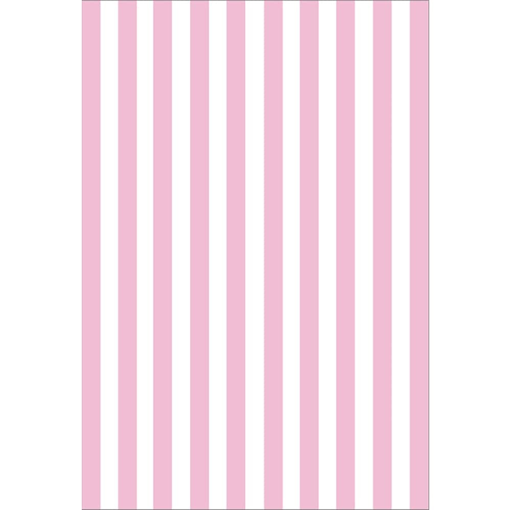 Pink White Stripe Happy Birthday Party Photo Photography Backdrop 6×9 Feet