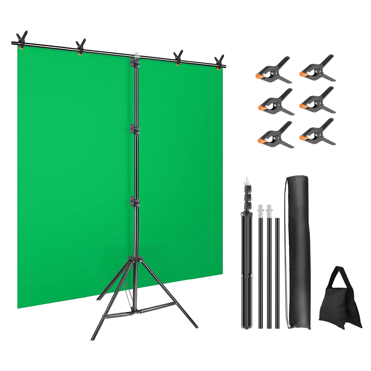 2PACKS Heavy Duty T-Shape Photo Video Backdrop Stand 6.5×8.5FT Background Stand